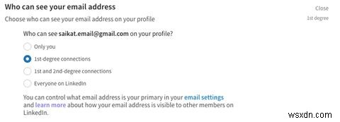 เพิ่มความเป็นส่วนตัวใน LinkedIn ของคุณด้วยการจำกัดว่าใครสามารถเห็นที่อยู่อีเมลของคุณ