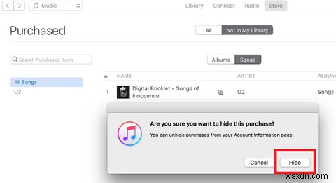 วิธีซ่อนเพลงที่ซื้อใน iTunes 