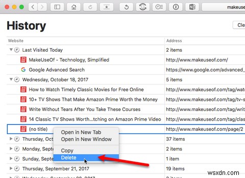 วิธีล้างประวัติการท่องเว็บและข้อมูลใน Safari 