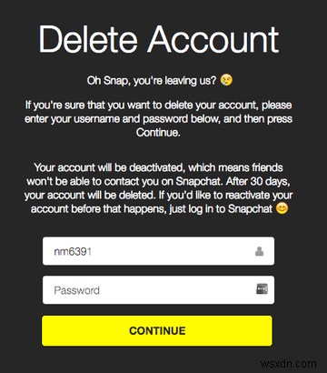 วิธีลบบัญชี Snapchat ของคุณให้ดี 