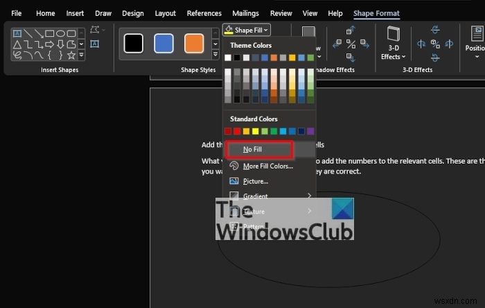 วิธีแทรกข้อความใน Circle หรือ Circle Text ใน Microsoft Word 