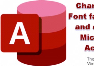 วิธีการเปลี่ยนรูปแบบแบบอักษร ขนาด และสีใน Access