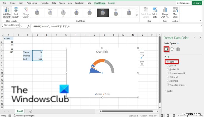 วิธีสร้างแผนภูมิมาตรวัดใน Excel