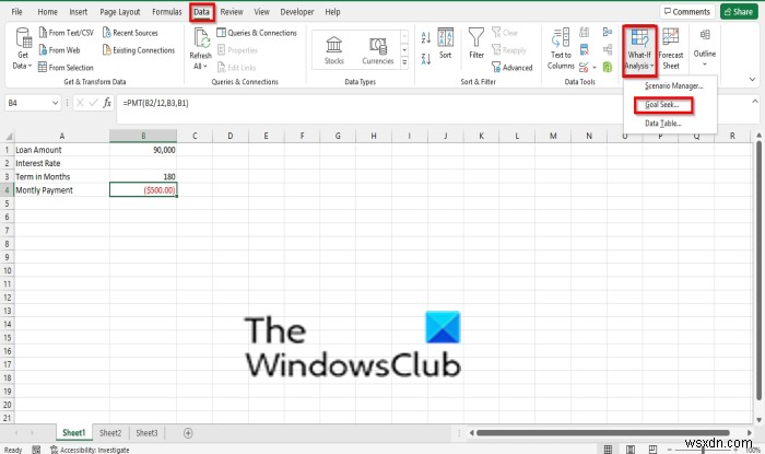 วิธีใช้การค้นหาเป้าหมายใน Excel 