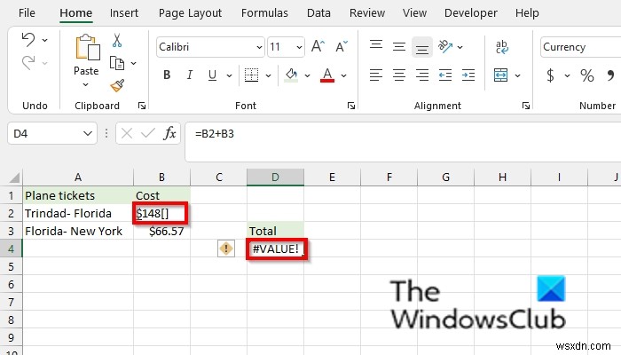 วิธีแก้ไขข้อผิดพลาด #VALUE ใน Excel 