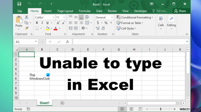 พิมพ์ตัวเลขหรือป้อนข้อมูลลงในเซลล์ Excel ไม่ได้ 