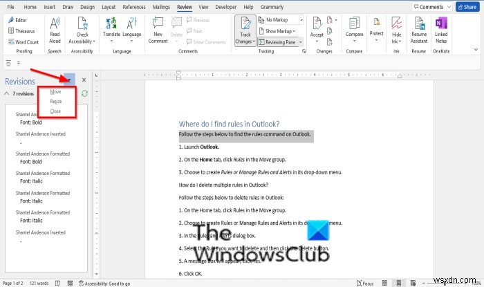 วิธีเปิดหรือปิดบานหน้าต่างการตรวจสอบใน Microsoft Word 