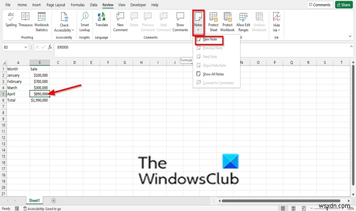 วิธีการเพิ่ม แทรก และใช้บันทึกย่อใน Excel