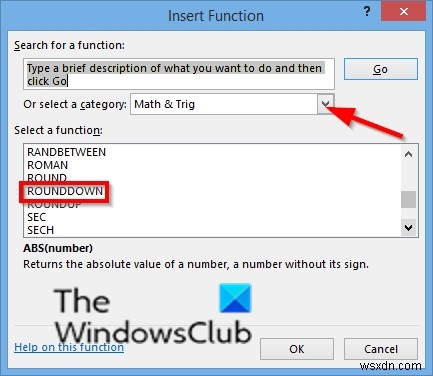 วิธีใช้ฟังก์ชัน ROUNDDOWN ใน Excel