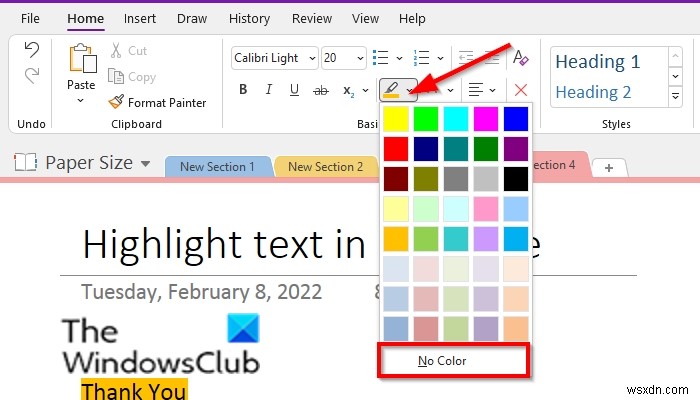 วิธีเน้นข้อความและบันทึกย่อใน OneNote 