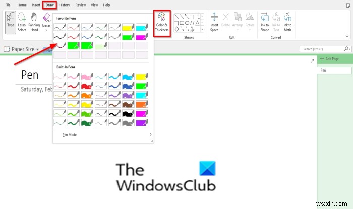 วิธีใช้ปากกาเน้นข้อความใน OneNote 