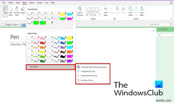 วิธีใช้ปากกาเน้นข้อความใน OneNote 