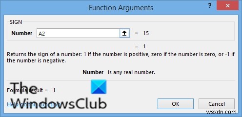 วิธีใช้ฟังก์ชัน SIGN ใน Excel 