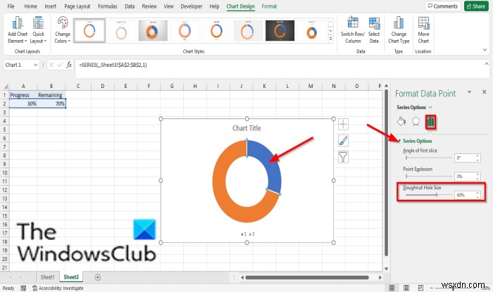 วิธีสร้างแผนภูมิแท่งหรือแผนภูมิความคืบหน้าของวงกลมใน Excel 