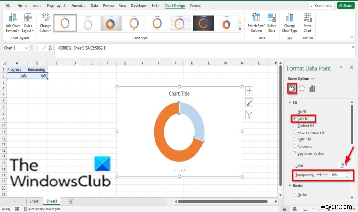 วิธีสร้างแผนภูมิแท่งหรือแผนภูมิความคืบหน้าของวงกลมใน Excel 