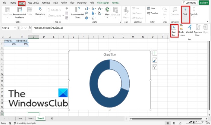 วิธีสร้างแผนภูมิแท่งหรือแผนภูมิความคืบหน้าของวงกลมใน Excel 