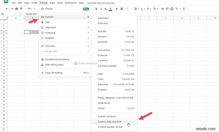 วิธีเปลี่ยนรูปแบบวันที่ใน Google ชีตและ Excel Online 