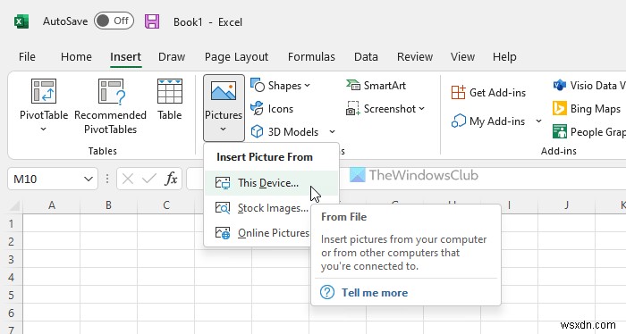 วิธีแทรกรูปภาพใน Microsoft Excel และ Excel Online 
