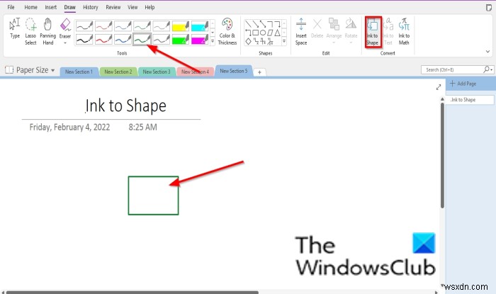 วิธีสร้างรูปร่างใน OneNote โดยใช้ฟีเจอร์ Ink to Shape 