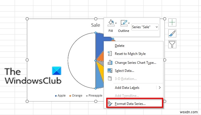 วิธีสร้างแผนภูมิวงกลมครึ่งวงกลมใน Excel