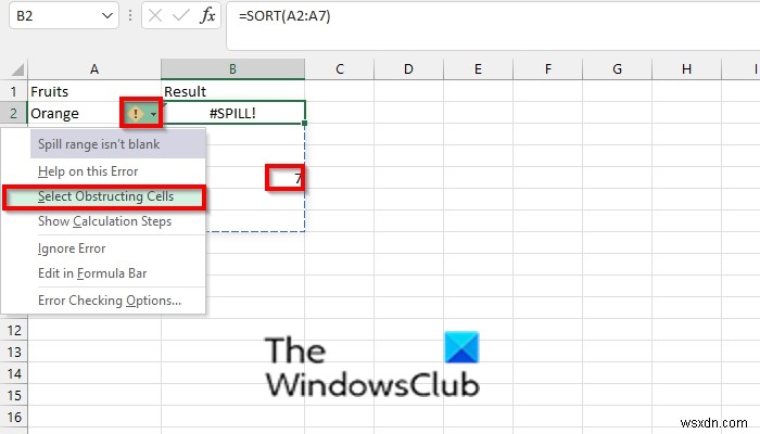 วิธีแก้ไขข้อผิดพลาด SPILL ใน Excel