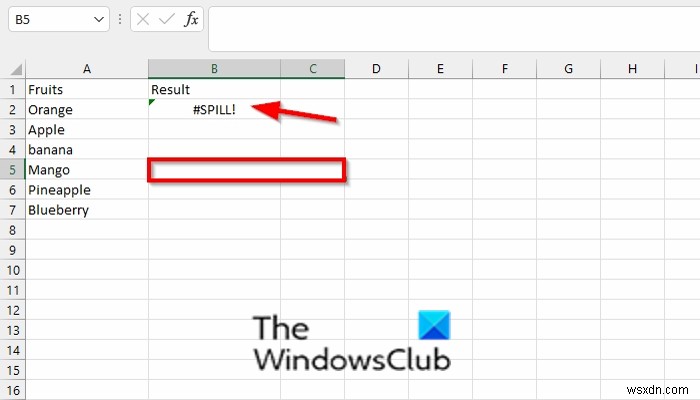 วิธีแก้ไขข้อผิดพลาด SPILL ใน Excel