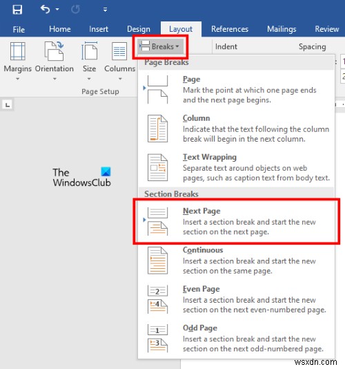 วิธีแทรกส่วนหัวและส่วนท้ายในหน้าเฉพาะใน Microsoft Word 