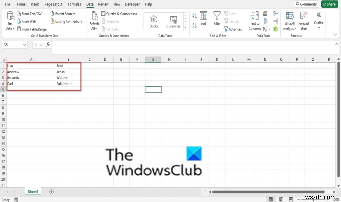 วิธีแปลงข้อความเป็นคอลัมน์ใน Excel 