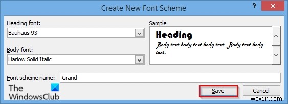 วิธีการใช้ Font Schemes ใน Publisher 