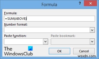 วิธีรวมคอลัมน์หรือแถวของตัวเลขใน Word Table 