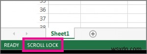 ปุ่มลูกศรไม่ทำงานใน Microsoft Excel 