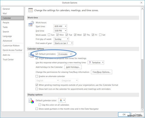 วิธีหยุดการแจ้งเตือนทางอีเมลในปฏิทิน Outlook 