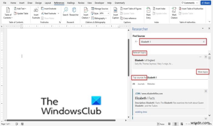 วิธีใช้นักวิจัยใน Microsoft Word เพื่อค้นคว้าเอกสารและบทความ 