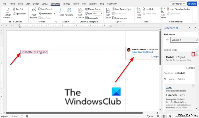 วิธีใช้นักวิจัยใน Microsoft Word เพื่อค้นคว้าเอกสารและบทความ 