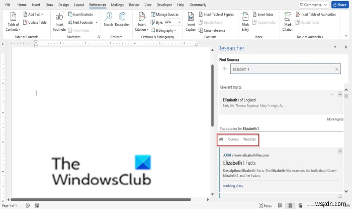 วิธีใช้นักวิจัยใน Microsoft Word เพื่อค้นคว้าเอกสารและบทความ 