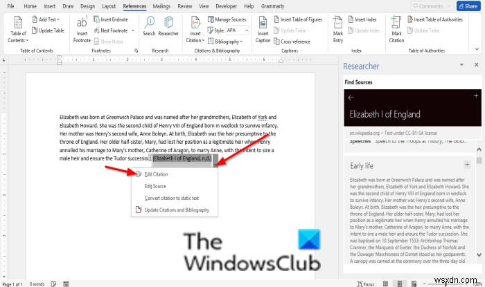 วิธีใช้นักวิจัยใน Microsoft Word เพื่อค้นคว้าเอกสารและบทความ 