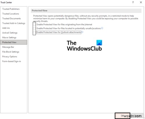 เอกสารแนบของ Office ที่เปิดอยู่ในมุมมองที่ได้รับการป้องกันใน Outlook 