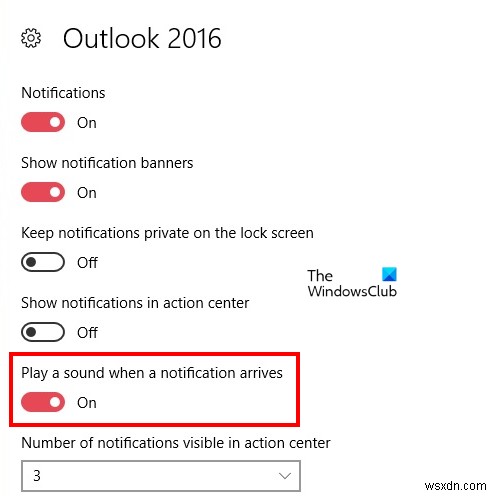 เสียงแจ้งเตือนอีเมลไม่ทำงานใน Outlook 