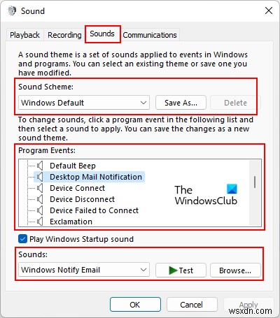 เสียงแจ้งเตือนอีเมลไม่ทำงานใน Outlook 