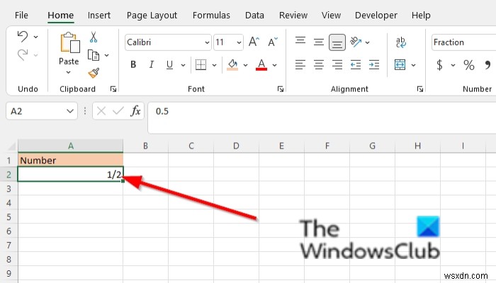 วิธีแสดงตัวเลขเป็นเศษส่วนใน Excel 