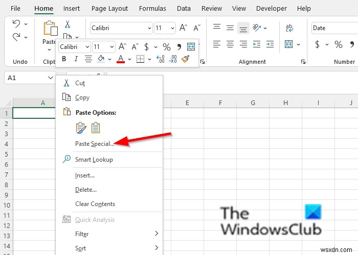 วิธีแก้ไข Microsoft Excel ไม่สามารถวางข้อมูลผิดพลาดได้ 