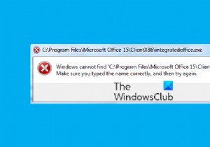 Windows ไม่พบข้อผิดพลาด IntegratedOffice.exe ขณะติดตั้ง Office 