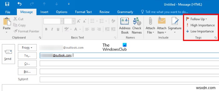 วิธีตั้งค่าลำดับความสำคัญสำหรับอีเมลใน Outlook เป็นสูง