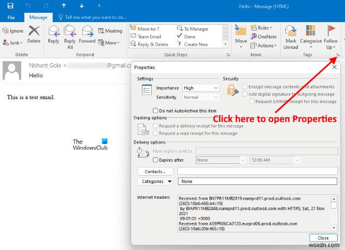 วิธีตั้งค่าลำดับความสำคัญสำหรับอีเมลใน Outlook เป็นสูง