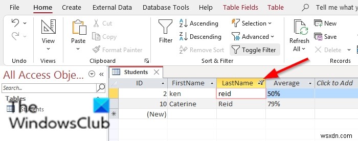 วิธีการจัดเรียงและกรองระเบียนใน Microsoft Access