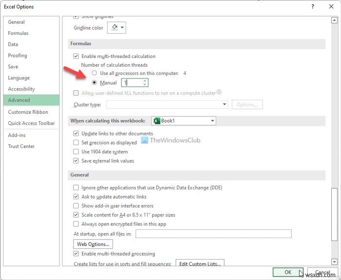 Excel ทรัพยากรหมดขณะพยายามคำนวณสูตรอย่างน้อยหนึ่งสูตร 