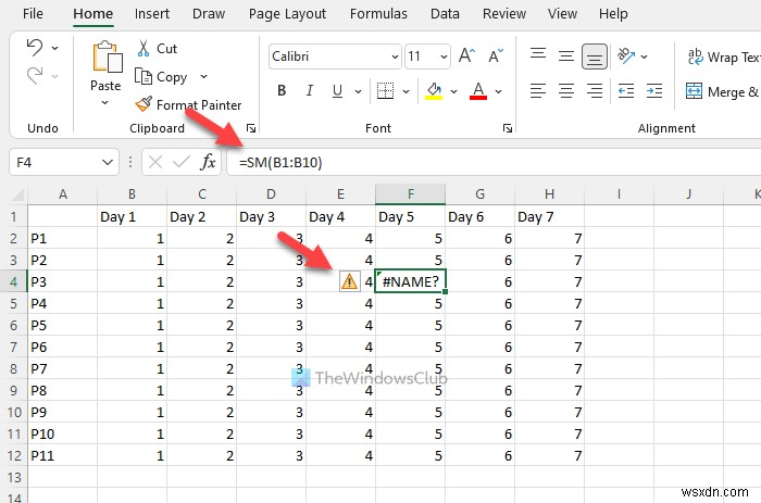 Excel ทรัพยากรหมดขณะพยายามคำนวณสูตรอย่างน้อยหนึ่งสูตร 