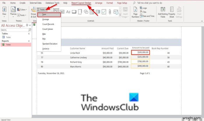 วิธีเพิ่มยอดรวมในรายงานใน Microsoft Access 