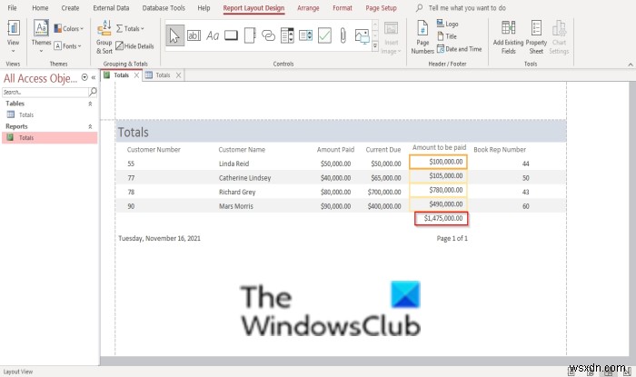 วิธีเพิ่มยอดรวมในรายงานใน Microsoft Access 