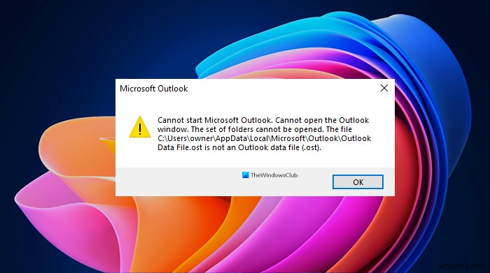 แก้ไข ชุดโฟลเดอร์ไม่สามารถเปิดได้ Outlook error 